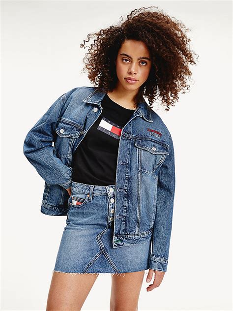 tommy hilfiger denim jacket|tommy hilfiger denim jacket women.